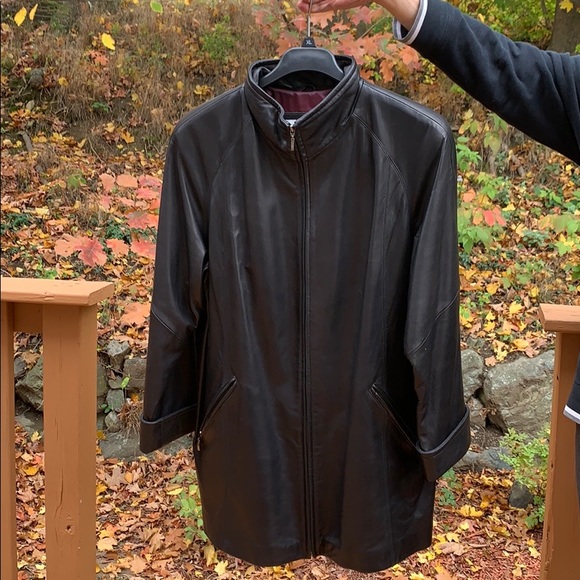 Women leather jacket plus size - Picture 1 of 5